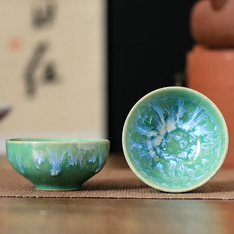 45ml Mini Tea Bowl Kiln Transformation Ceramic Tea Cup Chinese Kung Fu Teacup Espresso Coffee Cups Jianzhan Afternoon Teacups