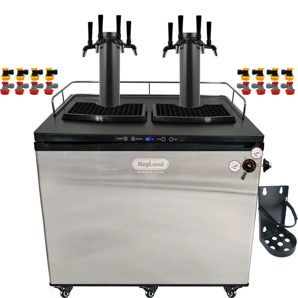KegLand Series X Plus Kegerator Black Homebrew Bar Kit