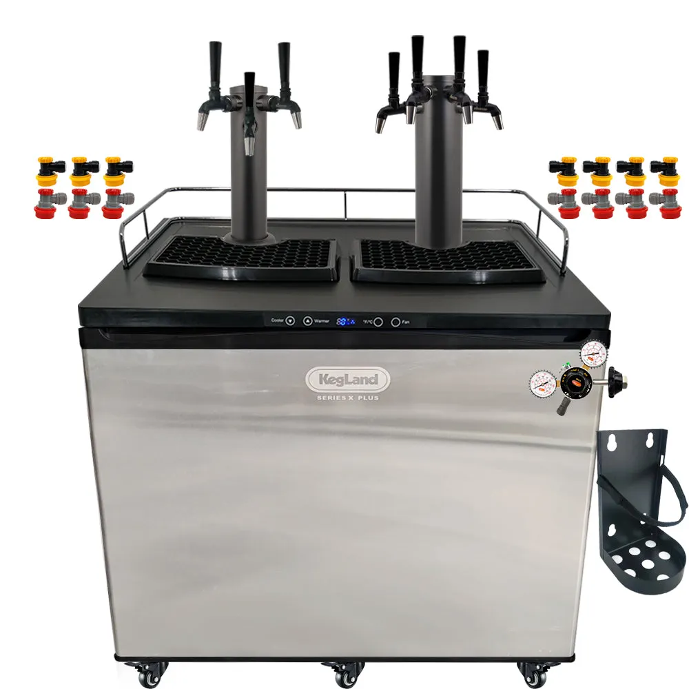 KegLand Series X Plus Kegerator Black Homebrew Bar Kit