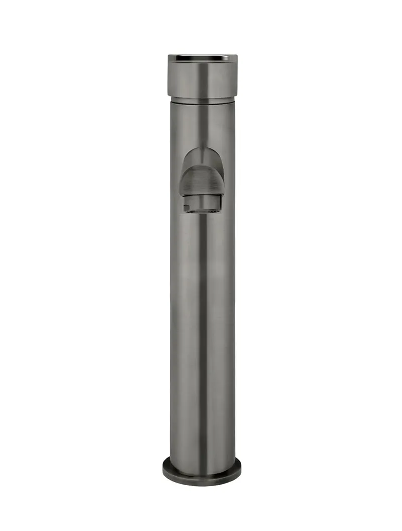Round Paddle Tall Basin Mixer - Shadow Gunmetal